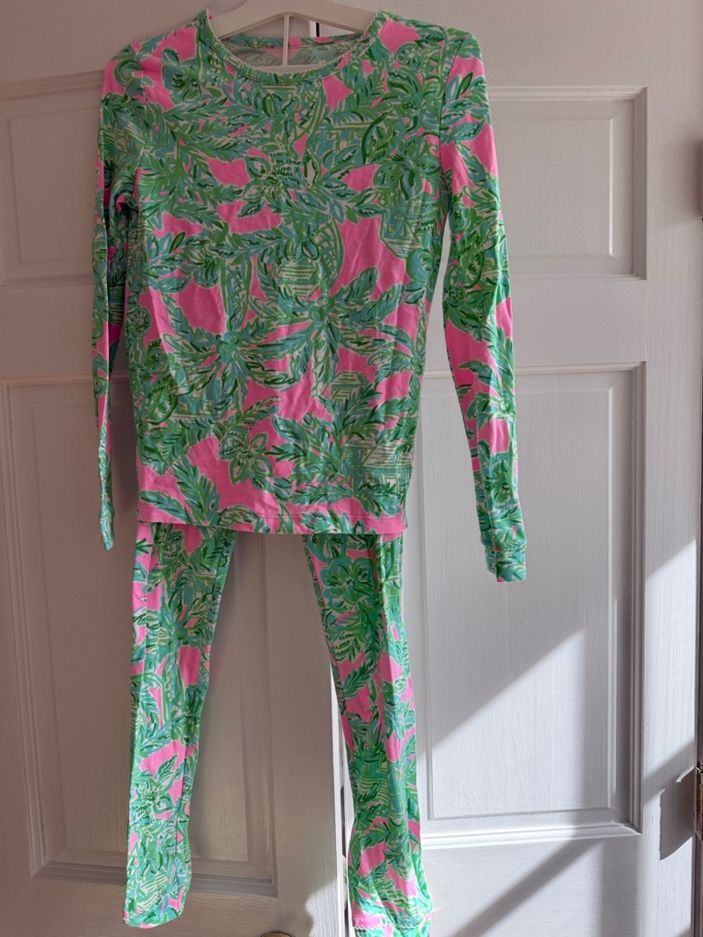 Lilly Pulitzer Pink & Green Floral Kids Pajamas